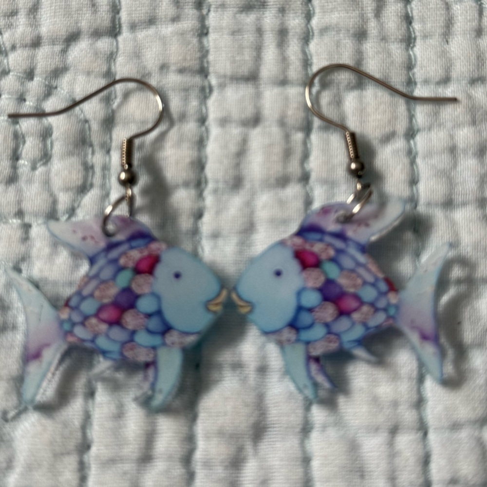 Back-to-School Teacher Gift-The Rainbow Fish Earrings